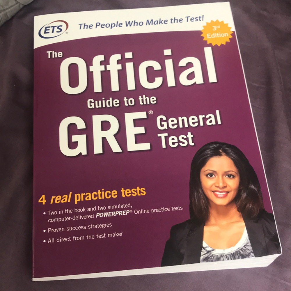 GRE official test prep book